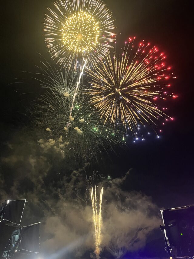 秋の花火鑑賞会のネット配信業務にCAとして参加@千葉県~ケーブル設置やインカムチェックをサポート