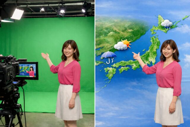 映像の切り抜き合成の一種「クロマキー」について〜天気予報で見かける合成画面の仕組み〜