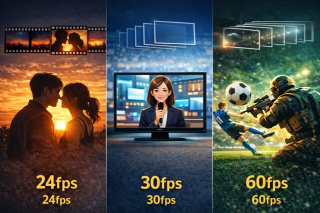 動画や映像制作の現場で使われる3つのフレームレート（fbs）の特徴と映像表現の違いについて