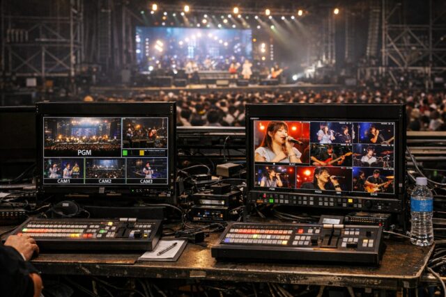 音楽フェスの中継業務にCAとして参加〜スイッチャーの「画出し」と「配信」のマルチービューを見比べて気付いた事